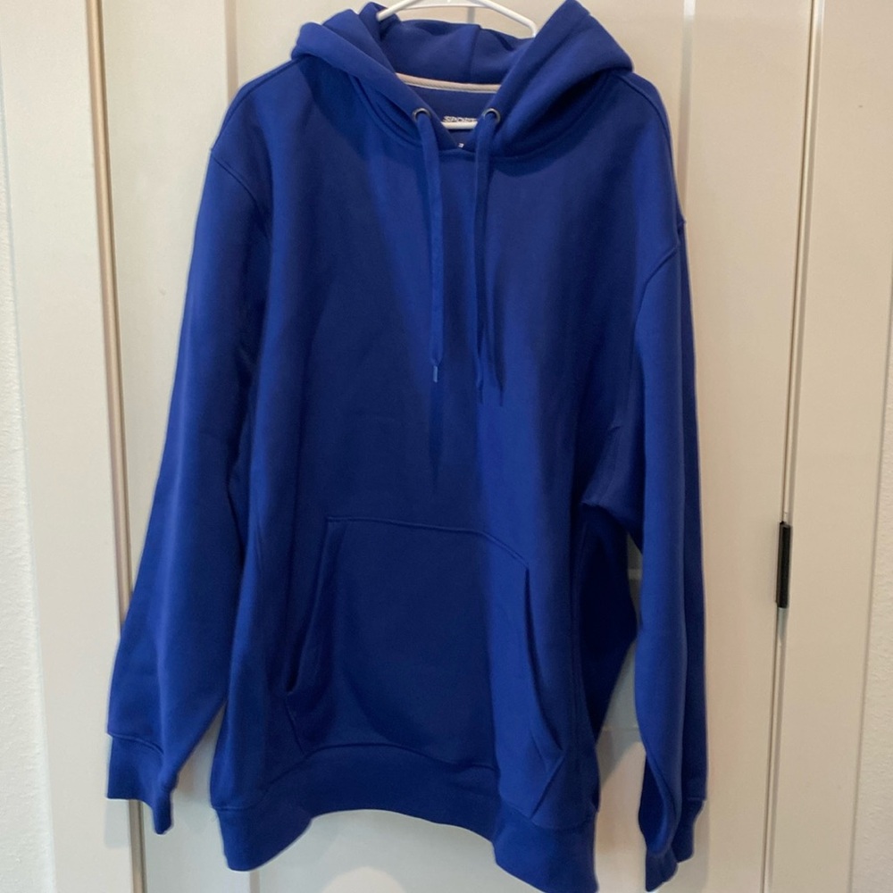 Men’s Sport-Tek‎ Super Heavy Hooded Sweatshirt.  Front pocket.